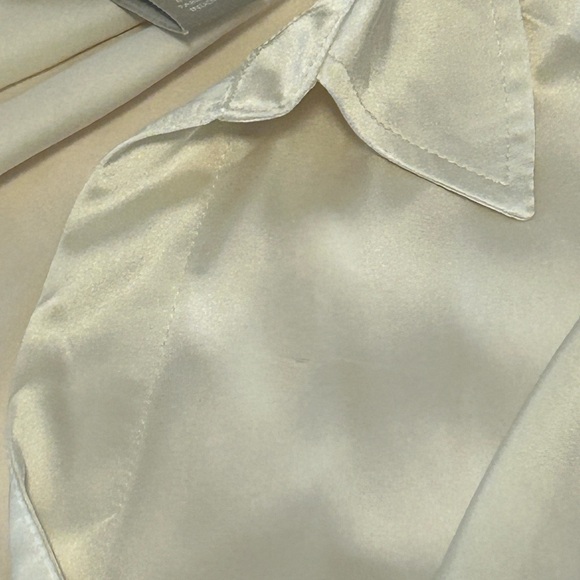 Elegant Cream Satin Blouse - Picture 6 of 6